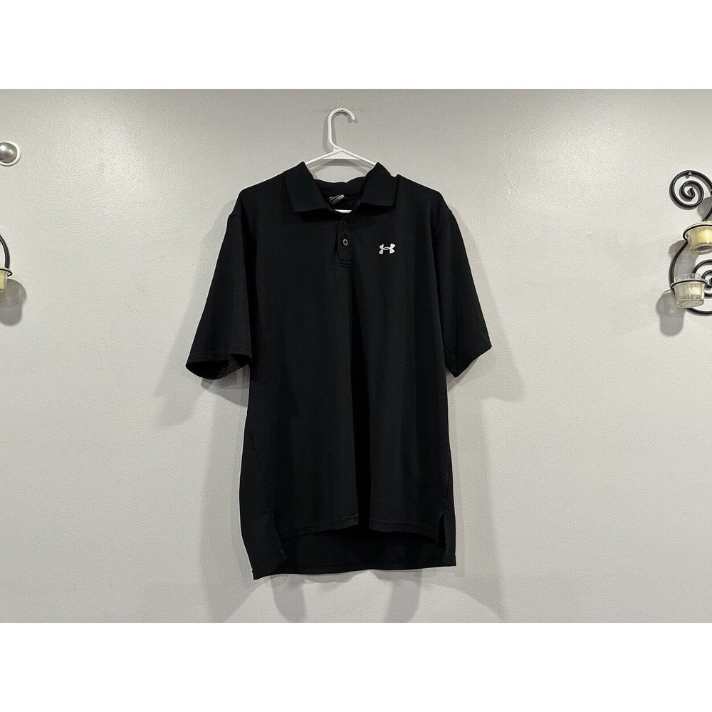 Under Armour Black Short Sleeve Shirt Large L STITCHING DEFECT